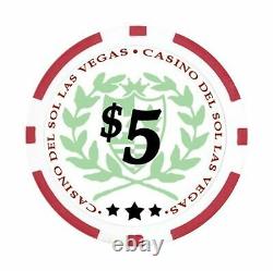 Da Vinci Professional Casino Del Sol Poker Chips Set with Case (Set of 500)