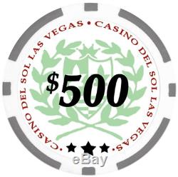 Da Vinci Professional Casino Del Sol Poker Chips Set with Case Set of 500