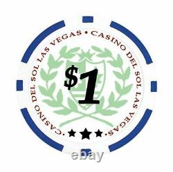 Da Vinci Professional Casino Del Sol Poker Chips Set with Case (Set of 500)