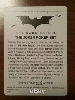 Dark Knight Joker Poker Chip and Card Set Heath Ledger limited edition 3000