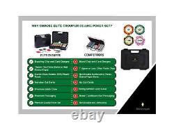 Deluxe 300 Poker Chips Set Poker Set 300 Chips, Shock Resistant Case, 2 Ton