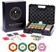 Deluxe 300 Poker Chips Set Poker Set 300 Chips, Shock Resistant Case, 2 Tones