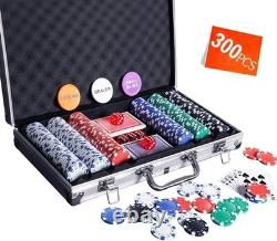 Deluxe 300PCS Poker Chips Set Perfect for Family Game Nights and Tournaments Deluxe 300PCS Poker Chips Set Perfect for Family Game Nights and Tournaments