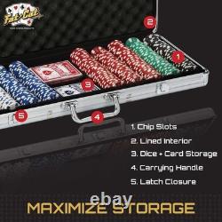 Deluxe 500-Count Poker Chip Set in Aluminum Case