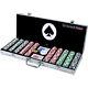 Deluxe 500 Poker Game Chip Set with Aluminum Case