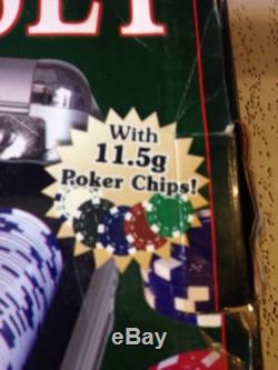 Deluxe 500 Poker Texas Hold Em Chip Set w Case Chips 11.5 Gram