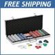 Deluxe Texas Hold'em Poker Chip Set 500 Chips with Case