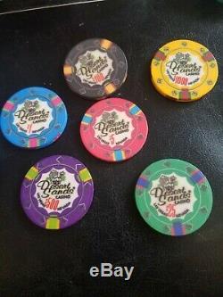 Dersert Sands Casino Ceramic 500 poker chip set