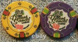 Desert Sands 250 10gram Ceramic Pokerchips, Set Of Copag Cards And Dealer Button