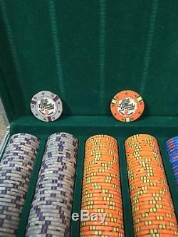 Desert Sands Ceramic Poker Chip Set WITH Aluminum case CARDS & DICE. Nevada Jack