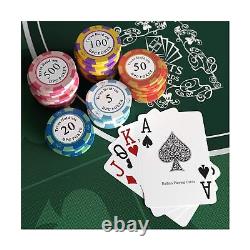 Designer Poker Case Carmela- Deluxe Poker Set with 500 Clay Poker Chips, Poke