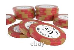 Designer Poker Case Carmela- Deluxe Poker Set with 500 Clay Poker Chips, Poke