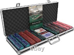 - Designer Poker Case Corrado Deluxe Poker Set with 500 Clay Poker Chips, Poke