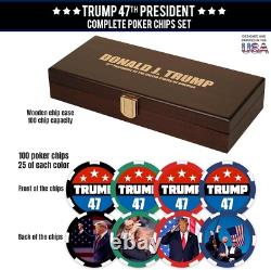 Donald J Trump 47 Commemorative Poker Chip Set