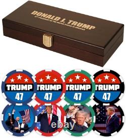 Donald J Trump 47 Commemorative Poker Chip Set