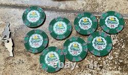Dunes Casino Las Vegas Poker Chip Set 510 Poker Chips $25 with Locking Case