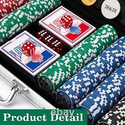 ECOTOUGE Poker Chip Set 500 11.5 Gram Chips, Cards, Dices, Buttons and Aluminum