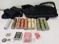 ESPN Poker Club 500 chip set in soft-sided carrying bag