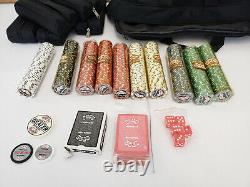 ESPN Poker Club 500 chip set in soft-sided carrying bag