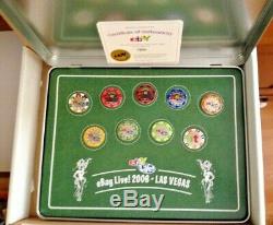 Ebay LIVE Las Vegas 2006 Poker Chip PIN SET rare etched case