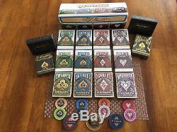 Entire Set of Ornate Playing Cards all 14 decks + poker chips and dealer coins