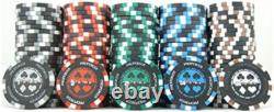 Exclusive 500 Clay Poker Chips with Playing Cards & Dice Ultimate Poker Set