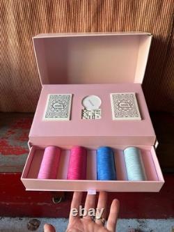 Exclusive Ariana Grande Poker Set Pink Blue Chips with Dice & Cards RARE