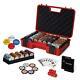 Exclusive Poker Set 300 pcs, 14 Gram Clay Poker Chips for Texas Holdem, Red