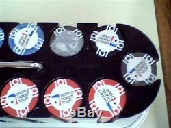 FABULOUS WORLD POKER TOUR POKER CHIP SET (500 COUNT) SOME CHIPS ARE NEW, CASE