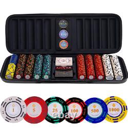 FAKE ACES Black Series 500 Poker Chip Set Casino-Grade 14g Clay Poker Chips