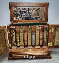 FRANKLIN MINT ACES & EIGHTS POKERS SET with WOODEN DISPLAY CASE