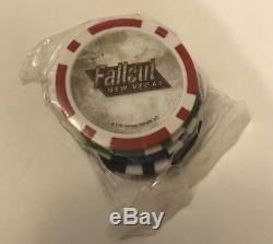 Fallout New Vegas Launch Kit Box+Poker Chips+Playing Cards+Coaster Set+Poster