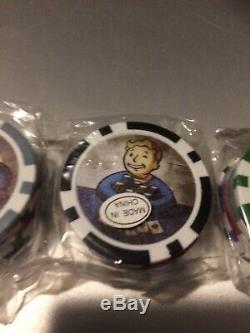 Fallout New Vegas PROMO Poker Chips with Vault Boy RARE SUPER SET