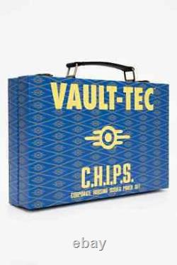 Fallout Vault Tec Chips Poker Playing Card Deck Set Case Official NEW