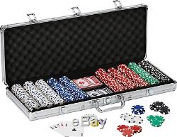Fat Cat 11.5 Gram Texas Hold'em Clay Poker Chip Set with Aluminum Case, 500