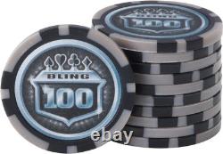 Fat Cat Bling 13.5 Gram Texas Hold'em Clay Poker Chip Set with Aluminum Case