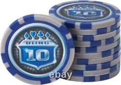 Fat Cat Bling 13.5 Gram Texas Hold'em Clay Poker Chip Set with Aluminum Case