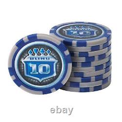 Fat Cat Bling 13.5 Gram Texas Hold'em Clay Poker Chip Set with Aluminum Case