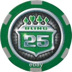 Fat Cat Bling 13.5 Gram Texas Hold'em Clay Poker Chip Set with Aluminum Case