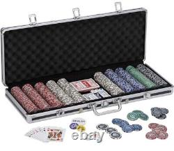 Fat Cat Bling 500 13.5 Gram Texas Hold'em Clay Poker Chip Set with Aluminum Case