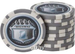 Fat Cat Bling 500 13.5 Gram Texas Hold'em Clay Poker Chip Set with Aluminum Case