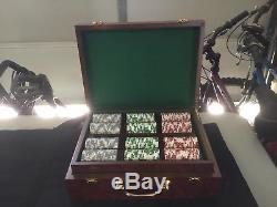 Folding poker table top And Poker Chips Set With Box And Case