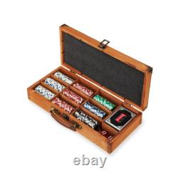 Foster & Rye Wooden Poker Sets with Case Poker Kit in Wooden Box includes Two