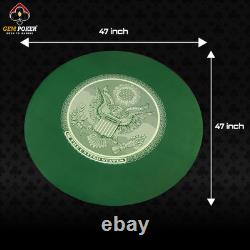 GEMPOKER 14 Gram Clay Poker Chips Set and Professional round Poker Mat for Table