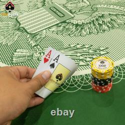 GEMPOKER 14 Gram Clay Poker Chips Set and Professional round Poker Mat for Table