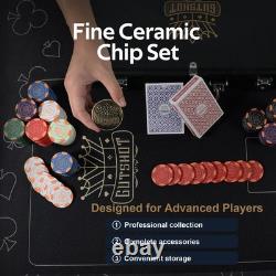GUTSHOT Premium Ceramic Poker Chips Set with Luxury Case Casino-Grade Texas
