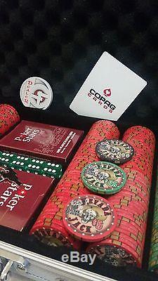 Genuine Nevada Jacks 500 Ceramic Poker Chip Set With Case and Accessories