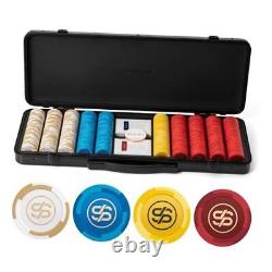 Godel 14g Clay Poker Chips Set for Texas Hold'em, 500 PCS 500 Blank Chips