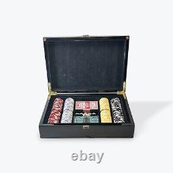 Gump's Poker Set In Wooden Case