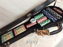 HARD ROCK CAFE Collectible Poker Set In Guitar Case NEW